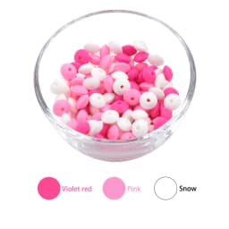LOFCA 20pcs Silicone Lentil Beads 12mm BPA Free DIY For Silicone Jewelry Bracelet Necklace Accessories For Making Bracelets