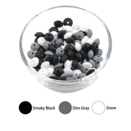 LOFCA 20pcs Silicone Lentil Beads 12mm BPA Free DIY For Silicone Jewelry Bracelet Necklace Accessories For Making Bracelets