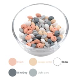 LOFCA 20pcs Silicone Lentil Beads 12mm BPA Free DIY For Silicone Jewelry Bracelet Necklace Accessories For Making Bracelets