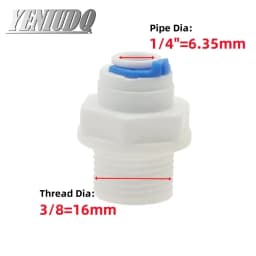 1/4" 3/8" Water Filter Quick Connector to 1/2" 3/4" Male Thread/Female Thread Straight Connectors RO Water Filter Fitting
