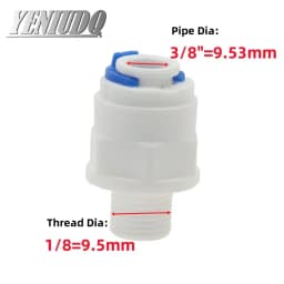 1/4" 3/8" Water Filter Quick Connector to 1/2" 3/4" Male Thread/Female Thread Straight Connectors RO Water Filter Fitting