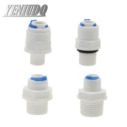 1/4" 3/8" Water Filter Quick Connector to 1/2" 3/4" Male Thread/Female Thread Straight Connectors RO Water Filter Fitting