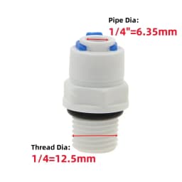 1/4" 3/8" Water Filter Quick Connector to 1/2" 3/4" Male Thread/Female Thread Straight Connectors RO Water Filter Fitting