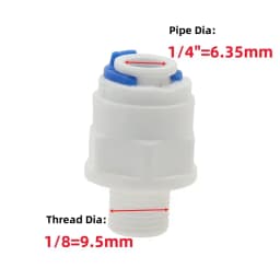 1/4" 3/8" Water Filter Quick Connector to 1/2" 3/4" Male Thread/Female Thread Straight Connectors RO Water Filter Fitting