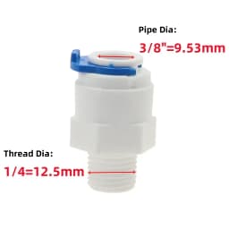 1/4" 3/8" Water Filter Quick Connector to 1/2" 3/4" Male Thread/Female Thread Straight Connectors RO Water Filter Fitting
