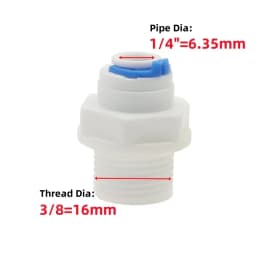 1/4" 3/8" Water Filter Quick Connector to 1/2" 3/4" Male Thread/Female Thread Straight Connectors RO Water Filter Fitting