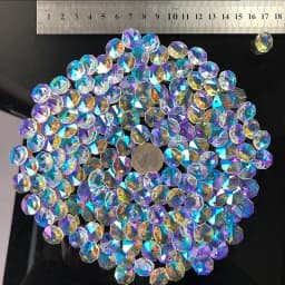 10PCS Aurora Crystal Glass Octagon Bead Prism Garland Strand Chandelier Chain Part Rainbow Suncatcher Curtain DIY Jewelry Making