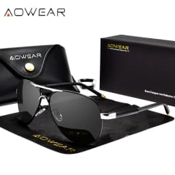 AOWEAR Brand Designer Polarized Sunglasses Men Aviation Coating Mirror Sun Glasses for Man Women Oculos Gafas Lentes De Sol