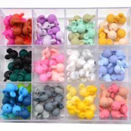 LOFCA Silicone Beads Mouse Beads 20pcs/lot Food Grade Silicone Beads Colorful Chew Necklace Bracelet Bangle Jewelry Making