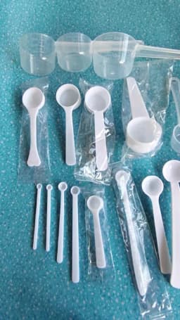 2 PCS Measuring Spoon White Drug Pesticide Safety Precise Selection 1 Spoon Is 1 g Powder Other Type 0.1g 0.25g 0.5g