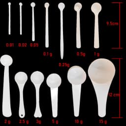2 PCS Measuring Spoon White Drug Pesticide Safety Precise Selection 1 Spoon Is 1 g Powder Other Type 0.1g 0.25g 0.5g