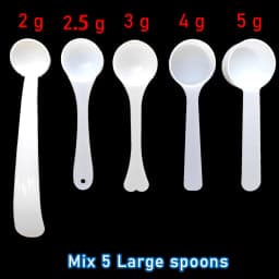 2 PCS Measuring Spoon White Drug Pesticide Safety Precise Selection 1 Spoon Is 1 g Powder Other Type 0.1g 0.25g 0.5g