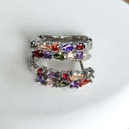 Wholesale Slver Color Luxury 925 Sterling Silver Earrings Flash Colorful CZ Zircon Ear Studs Earrings Women Cheap Brincos