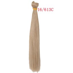 Factory Offer 5CM 15cm 25cm Black Blond Brown Khaki White Grey Color Short Straight Doll Wig for BJD Diy Fabric Art Doll Hair