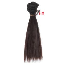 Factory Offer 5CM 15cm 25cm Black Blond Brown Khaki White Grey Color Short Straight Doll Wig for BJD Diy Fabric Art Doll Hair