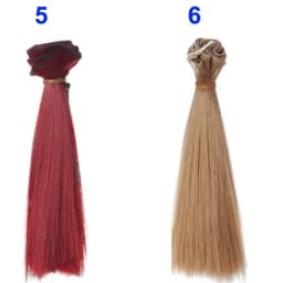 Factory Offer 5CM 15cm 25cm Black Blond Brown Khaki White Grey Color Short Straight Doll Wig for BJD Diy Fabric Art Doll Hair