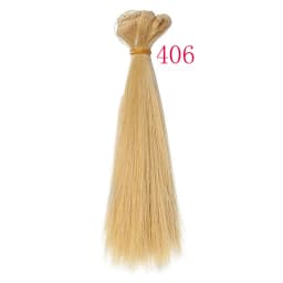 Factory Offer 5CM 15cm 25cm Black Blond Brown Khaki White Grey Color Short Straight Doll Wig for BJD Diy Fabric Art Doll Hair
