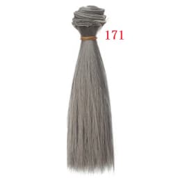 Factory Offer 5CM 15cm 25cm Black Blond Brown Khaki White Grey Color Short Straight Doll Wig for BJD Diy Fabric Art Doll Hair