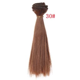 Factory Offer 5CM 15cm 25cm Black Blond Brown Khaki White Grey Color Short Straight Doll Wig for BJD Diy Fabric Art Doll Hair