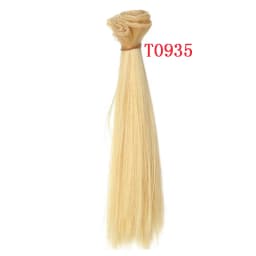 Factory Offer 5CM 15cm 25cm Black Blond Brown Khaki White Grey Color Short Straight Doll Wig for BJD Diy Fabric Art Doll Hair