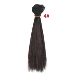 Factory Offer 5CM 15cm 25cm Black Blond Brown Khaki White Grey Color Short Straight Doll Wig for BJD Diy Fabric Art Doll Hair