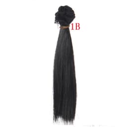 Factory Offer 5CM 15cm 25cm Black Blond Brown Khaki White Grey Color Short Straight Doll Wig for BJD Diy Fabric Art Doll Hair