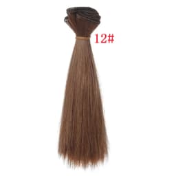 Factory Offer 5CM 15cm 25cm Black Blond Brown Khaki White Grey Color Short Straight Doll Wig for BJD Diy Fabric Art Doll Hair