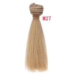 Factory Offer 5CM 15cm 25cm Black Blond Brown Khaki White Grey Color Short Straight Doll Wig for BJD Diy Fabric Art Doll Hair
