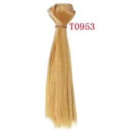 Factory Offer 5CM 15cm 25cm Black Blond Brown Khaki White Grey Color Short Straight Doll Wig for BJD Diy Fabric Art Doll Hair