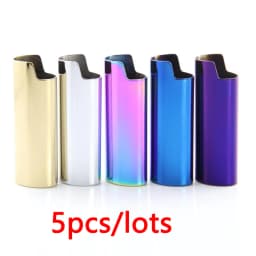 Metal Cowboy Boot Lighter Case for Standard BIC J6 Cute Cat Eyes Rhinotone Embroided Case Sleeve Durable Zinc Alloy Shell