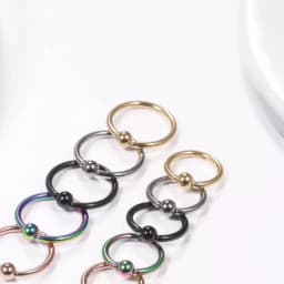 1PC Titanium CBR Piercings Captive Bead Rings BCR Ball Closure Nipple Nose Hoop Septum Rings Lip Eyebrow Tragus Earrings Jewelry
