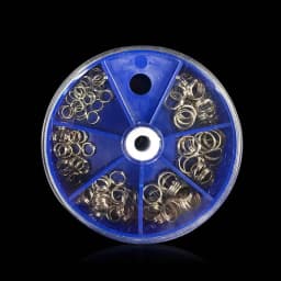 116PCS/Lot Stainless Steel Split Rings Set Fishing Accessories Fishing Split Ring Connector for Blank Lures Crank Bait