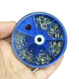 116PCS/Lot Stainless Steel Split Rings Set Fishing Accessories Fishing Split Ring Connector for Blank Lures Crank Bait
