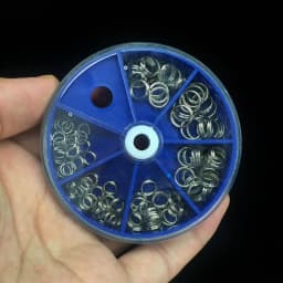 116PCS/Lot Stainless Steel Split Rings Set Fishing Accessories Fishing Split Ring Connector for Blank Lures Crank Bait