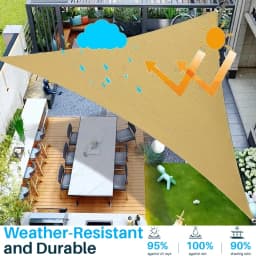 5x5x5/2x2x2M Waterproof Sun Shelter Triangle Sunshade Protection Outdoor Canopy Garden Patio Pool Shade Sail Awning Shade Cloth