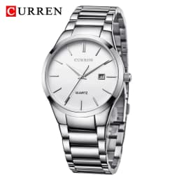 CURREN Fashion Simple Mens Watch Slim Steel Strap Waterproof Wristwatch for Men Quartz Business Watches Male Calendar Clock 8106