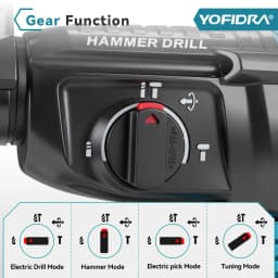 YOFIDRA 26MM Brushless Electric Hammer Drill Multifunctional Rotary Cordless Rechargeable Power Tools For Makita Battery Pin