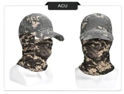 Camo Tactical Baseball Cap Outdoor Fishing Hiking Hunting Sports Caps Sunscreen Breathable Camouflage Balaclava Half Ski Mask