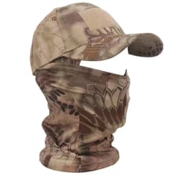 Camo Tactical Baseball Cap Outdoor Fishing Hiking Hunting Sports Caps Sunscreen Breathable Camouflage Balaclava Half Ski Mask