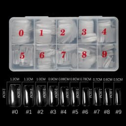 500Pcs Acrylic Fake Nails Set Transparent Artificial Half Cover Full Cover French Easy Application Manicure False Nails Capsules