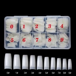 500Pcs Acrylic Fake Nails Set Transparent Artificial Half Cover Full Cover French Easy Application Manicure False Nails Capsules