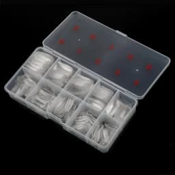 500Pcs Acrylic Fake Nails Set Transparent Artificial Half Cover Full Cover French Easy Application Manicure False Nails Capsules