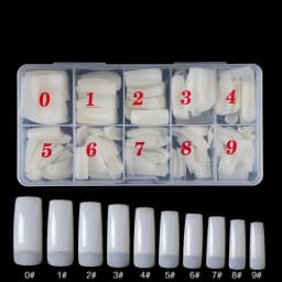 500Pcs Acrylic Fake Nails Set Transparent Artificial Half Cover Full Cover French Easy Application Manicure False Nails Capsules