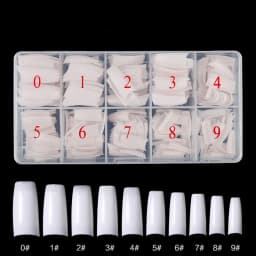 500Pcs Acrylic Fake Nails Set Transparent Artificial Half Cover Full Cover French Easy Application Manicure False Nails Capsules
