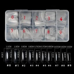 500Pcs Acrylic Fake Nails Set Transparent Artificial Half Cover Full Cover French Easy Application Manicure False Nails Capsules