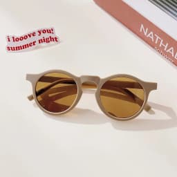 New Children Cute Checker Panel Color Round UV400 Sunglasses Baby Girls Outdoor Sun Protection Sunglasses Kid Sun Glasses
