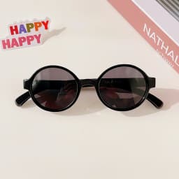 New Children Cute Checker Panel Color Round UV400 Sunglasses Baby Girls Outdoor Sun Protection Sunglasses Kid Sun Glasses