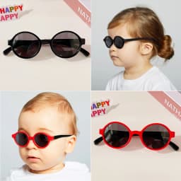New Children Cute Checker Panel Color Round UV400 Sunglasses Baby Girls Outdoor Sun Protection Sunglasses Kid Sun Glasses