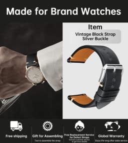 MAIKES Handmade Watchband Butterfly Buckle Vegetable Tanned Cow Leather Made In Italy Quick Release Bracelet Band Watch Strap