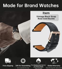 MAIKES Handmade Watchband Butterfly Buckle Vegetable Tanned Cow Leather Made In Italy Quick Release Bracelet Band Watch Strap